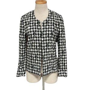 Up! NWT Blazer Jacket Suit Coat Black White Houndstooth Small